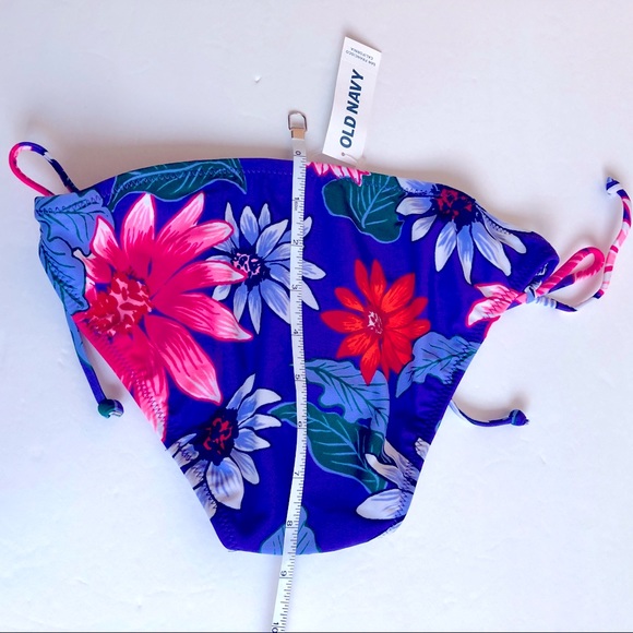 NEW OLD NAVY Bikini Swim Bottom Blue Floral Small Women’s - Picture 8 of 14